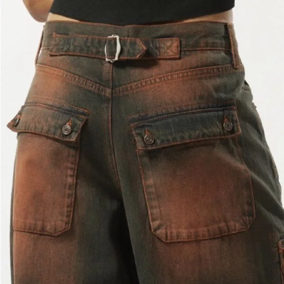 BDG Urban Outfitters Logan Extreme Cargo Pocket Baggy Boyfriend Jean-EUC - Picture 8 of 15